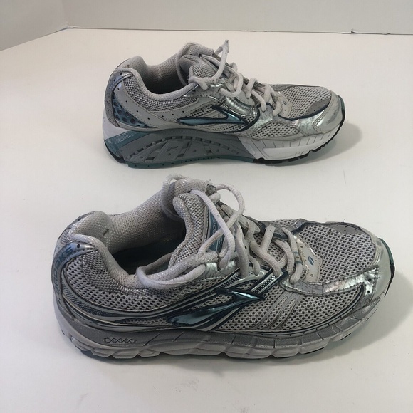 Brooks addiction 10 Womens Running Shoes Size 6.5 White/silver/teal, 1200941B464 - Picture 5 of 9